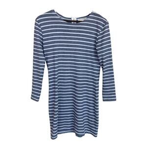 Sail To Sable Blue and White Striped Dress - Size XS